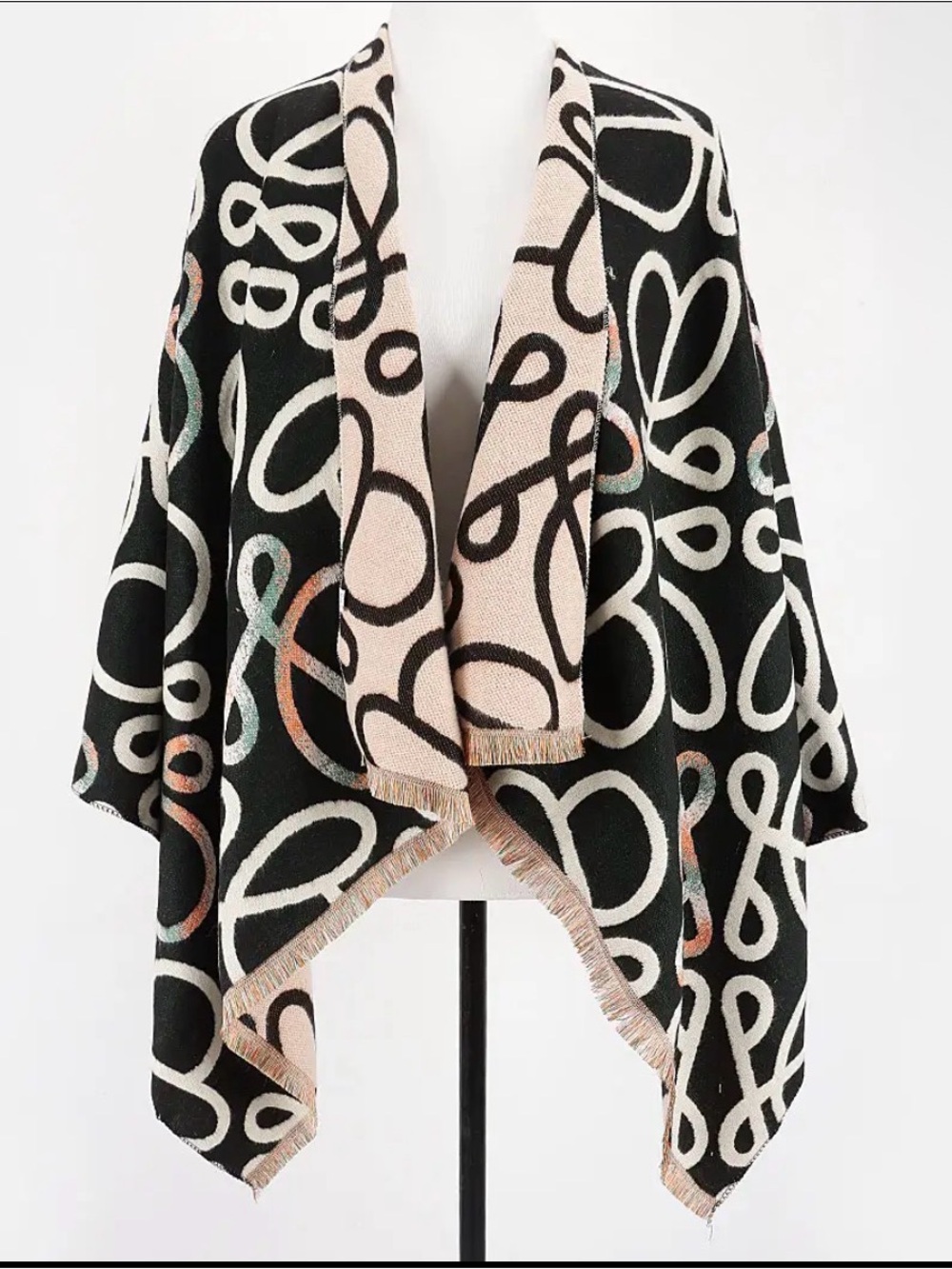 Fashion Scarf Wrap - Pink and Beige Patterned Styles - Picture 14 of 16